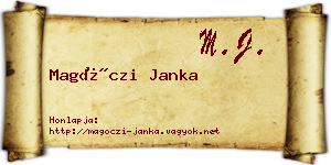 Magóczi Janka névjegykártya
